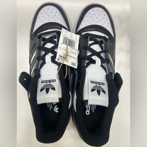 ADIDAS ORIGINALS Forum Low Core Black Cloud White - Picture 4 of 10